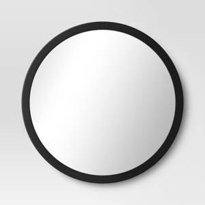 Photo 1 of 20" Round Wall Mirror Black - Room Essentials™