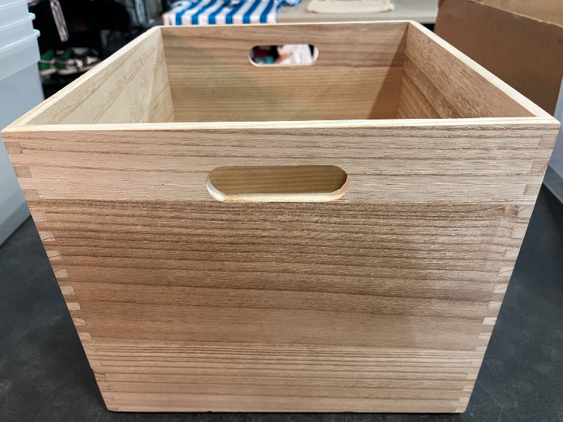 Photo 1 of Circo Large Wood Milk Crate - Natural