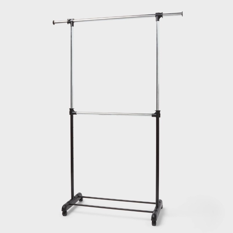 Photo 1 of Adjustable Double Rod Garment Rack - Brightroom™
