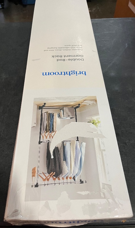 Photo 1 of Adjustable Double Rod Garment Rack - Brightroom™
