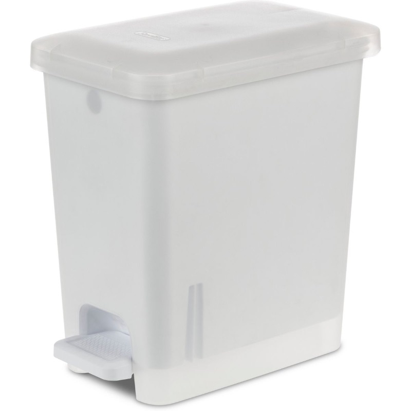Photo 1 of 2.7Gal Step Trash Can Clear - Brightroom : Small Pedal - Operated Lid, Bathroom Garbage , Indoor Rectangle , Textured Plastic 