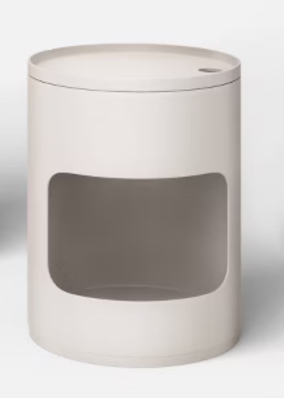 Photo 1 of 2 Tier Plastic Side Table with Storage