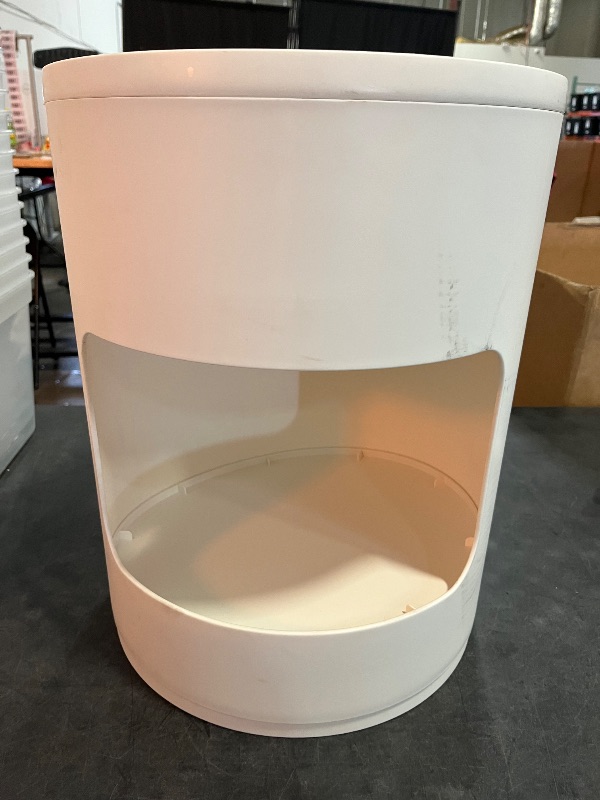 Photo 1 of 2 Tier Plastic Side Table with Storage