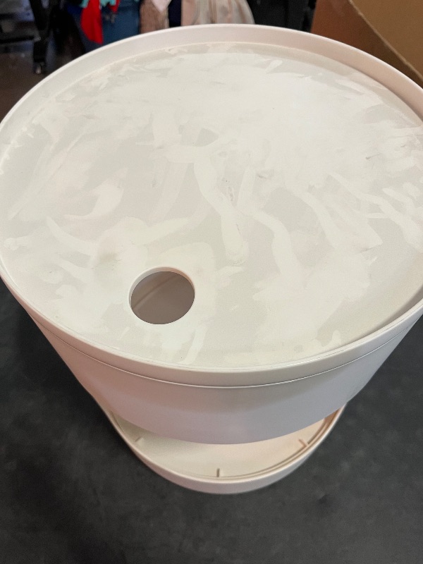 Photo 1 of 2 Tier Plastic Side Table with Storage