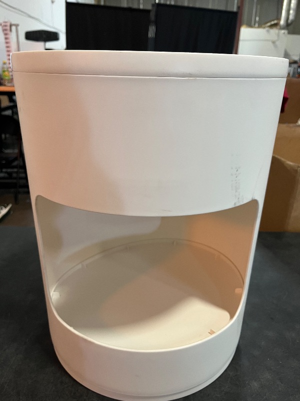 Photo 1 of 2 Tier Plastic Side Table with Storage