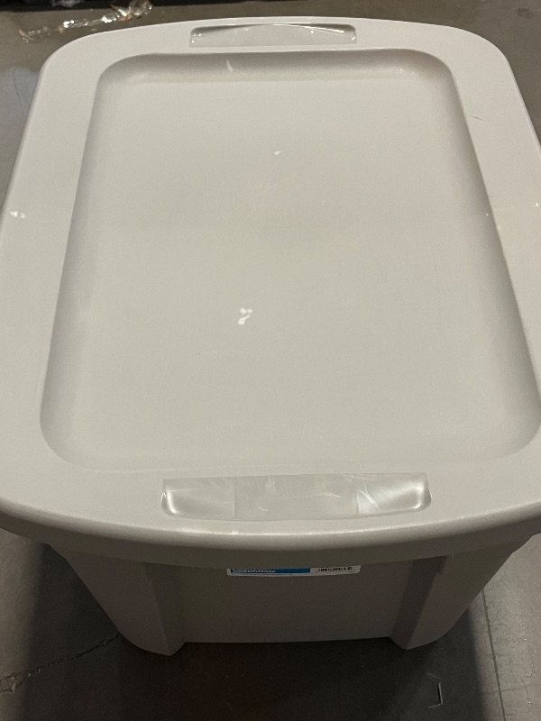 Photo 1 of 18 Gal Grey Heavy Duty Stackable Tote