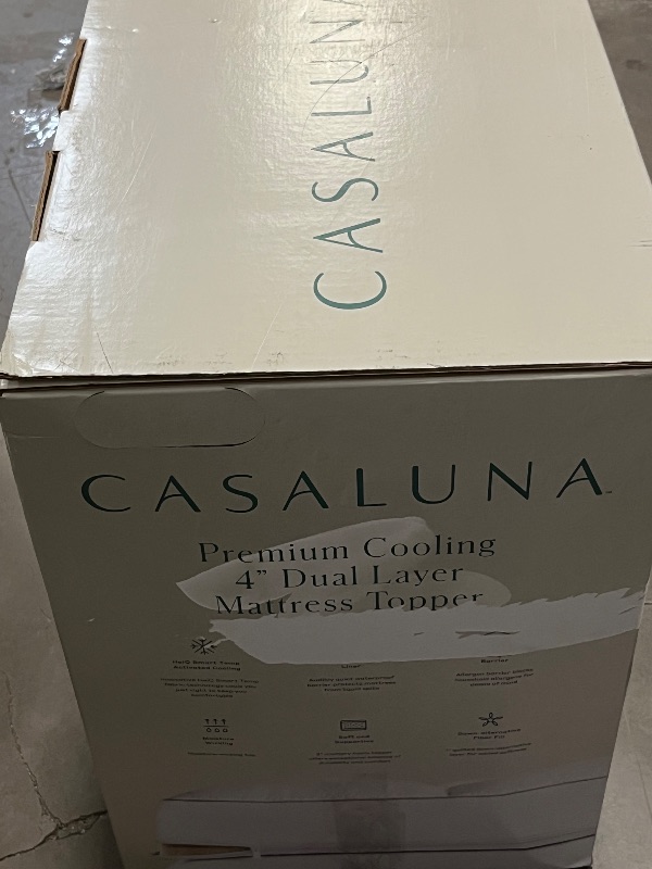 Photo 1 of Queen Premium Cooling 4" Dual Layer Memory Foam Mattress Topper - Casaluna™