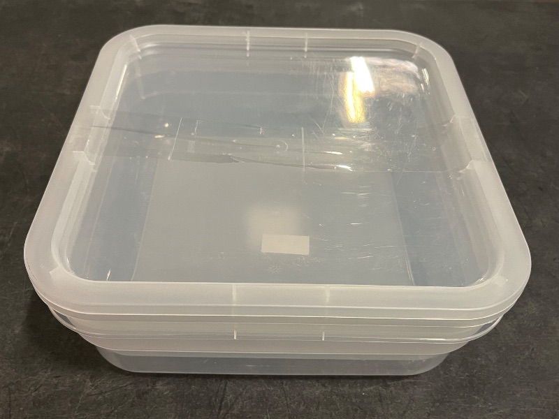 Photo 1 of BrightRoom Small Modular Clear Storage Bins with Lids  , 2Pk 