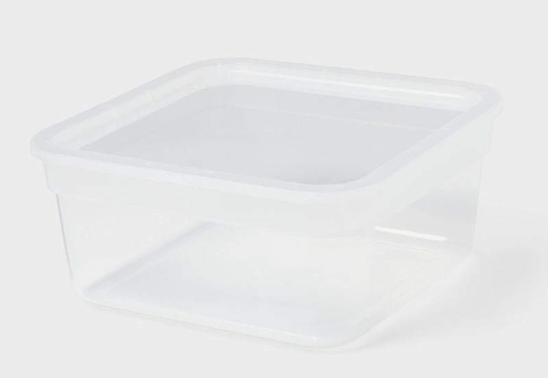 Photo 1 of BrightRoom Medium and Small Modular Clear Storage Containers with Lids, 2 Pk