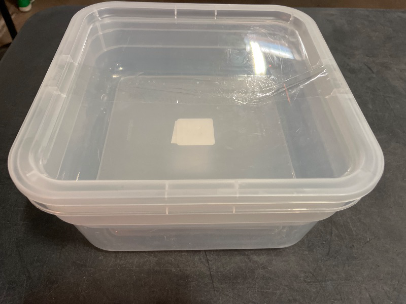 Photo 1 of BrightRoom Medium and Small Modular Clear Storage Containers with Lids, 2 Pk