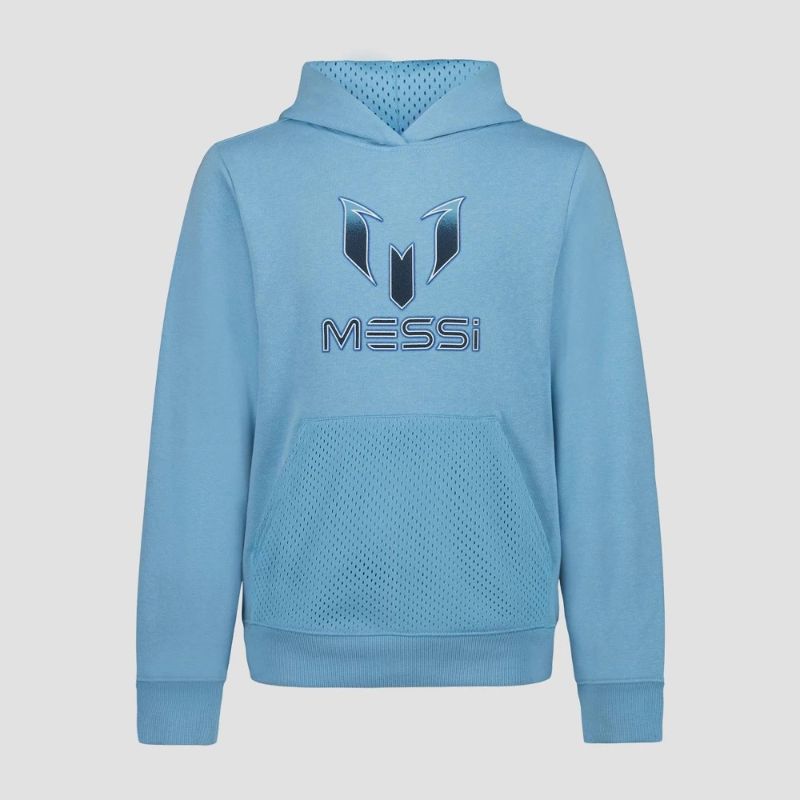 Photo 1 of (XL) Boys' Messi Logo Hooded Sweatshirt - Blue XL
