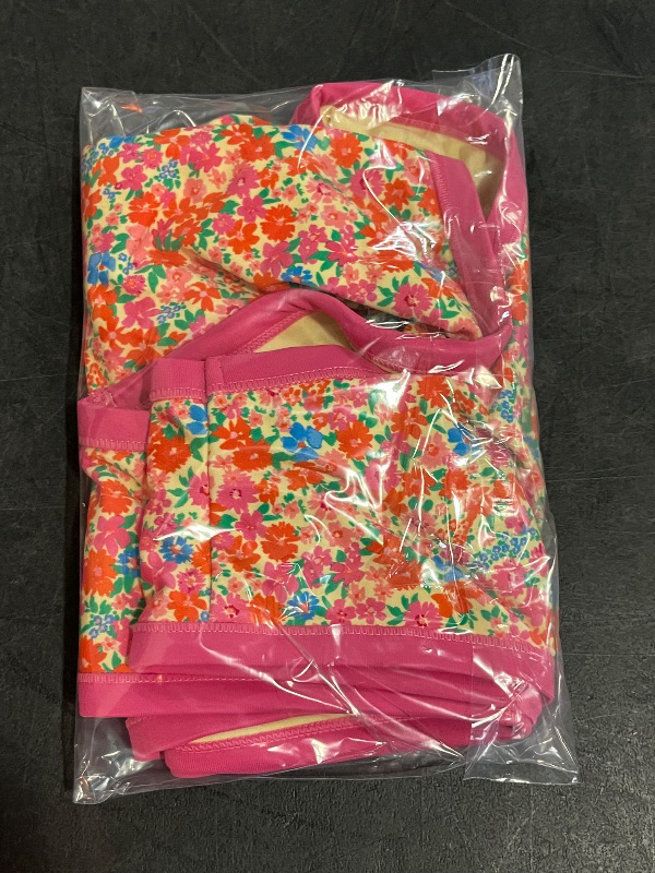 Photo 1 of (2XL) Women's Mid-Rise High Leg Cheeky Bikini Bottom - Wild Fable™ Pink Floral Print 2X: Stretch Fabric, Pull-on