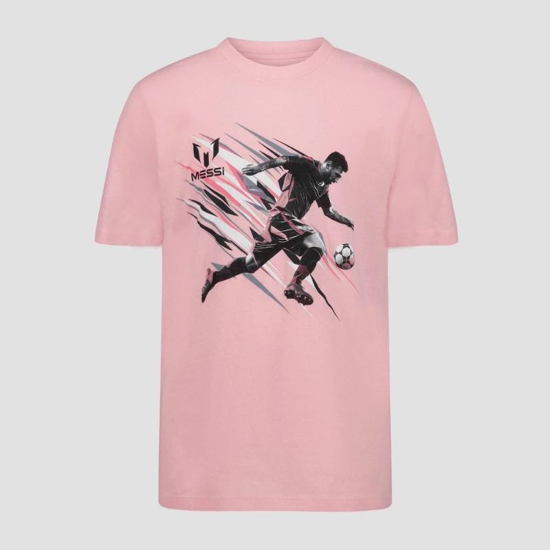 Photo 1 of (L) Boys' Messi Graphic Short Sleeve T-Shirt - Pink L