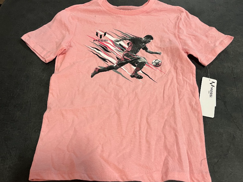 Photo 1 of (L) Boys' Messi Graphic Short Sleeve T-Shirt - Pink L