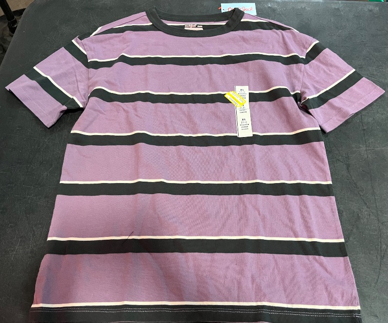 View 2 of (XL) Boys' Short Sleeve Striped Oversized T-Shirt - Cat & Jack™ Brick Red XL