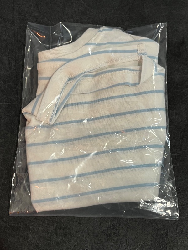 View 3 of 18M Toddler Girls' Lemon Striped Graphic T-Shirt - Cat & Jack™ Light Blue 18M: Cotton Blend, Crew Neck, Short Sleeve, Below Waist
