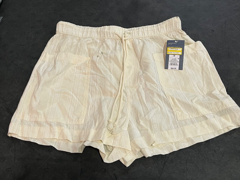 Photo 1 of (M) Women's High-Rise Pull-on Shorts - Universal Thread™ Cream M
