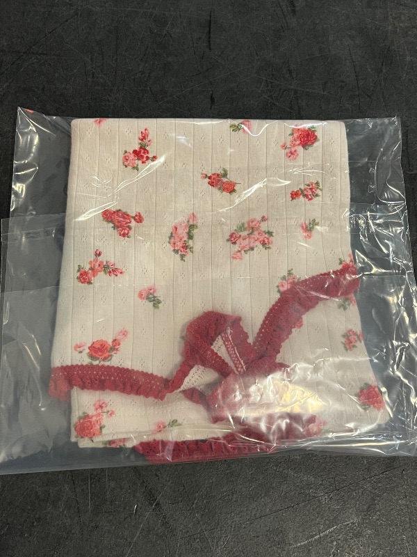 Photo 1 of (XL) Girls' Lace Trim Pointelle Floral Tank Top - Art Class™ Off-White XL