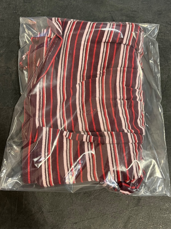 View 3 of (L) Women's Drop Waist Mini Skort - Wild Fable™ Burgundy Striped L
