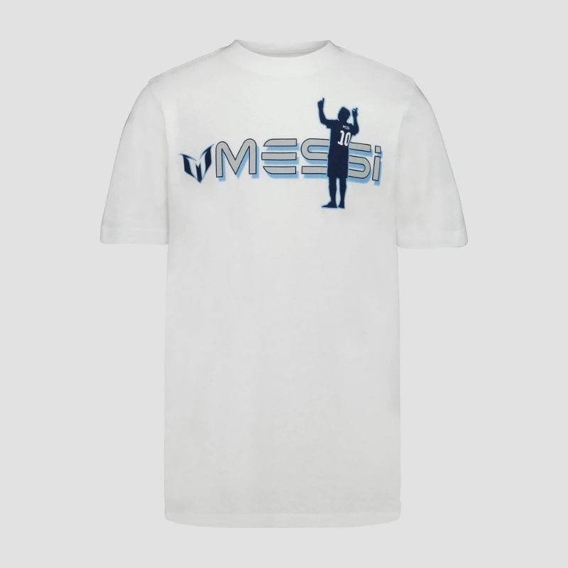Photo 1 of (L) Boys' Messi Cheer Short Sleeve Graphic T-Shirt - White L