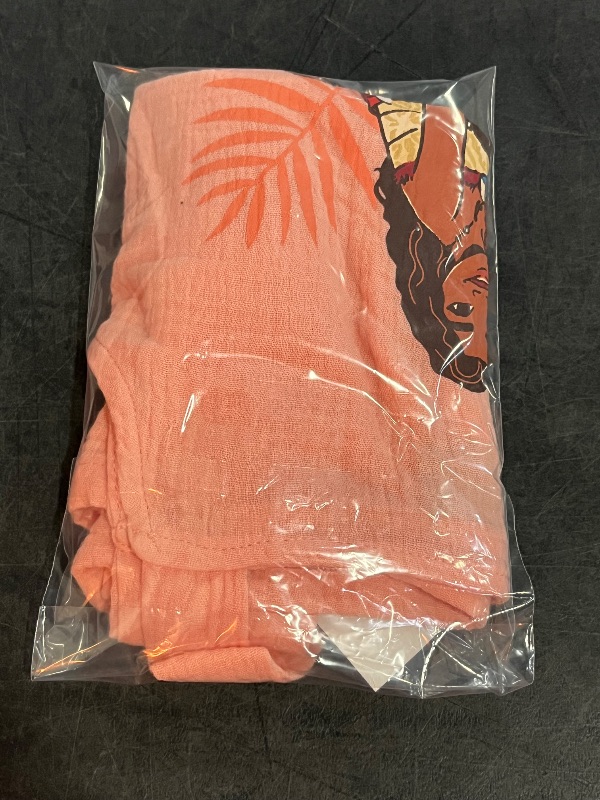 Photo 1 of (M) Girls' Moana Gauze Elevated Tank Top - Orange M

