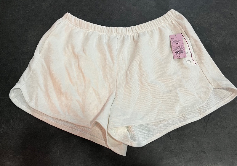Photo 1 of (XXL) Women's Mid-Rise French Terry Pull-on Shorts - Wild Fable™ White XXL