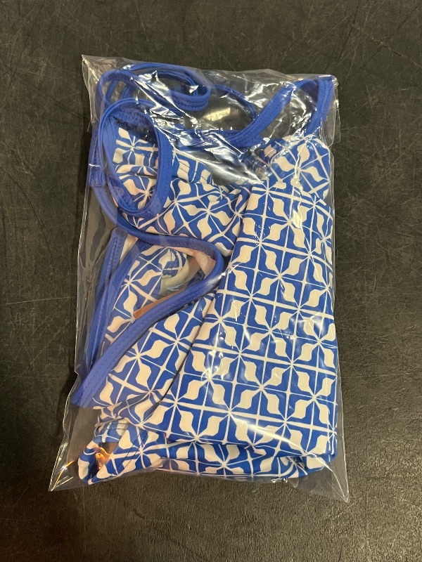 Photo 1 of (XL) Women's Binded Geo Print Low-Rise Side-Tie Medium Coverage Bikini Bottom - Shade & Shore™ Multi XL
