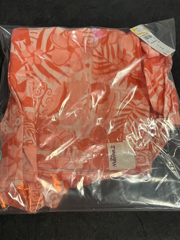 View 3 of (M) Girls' Moana Gauze Cabana Top - Orange M
