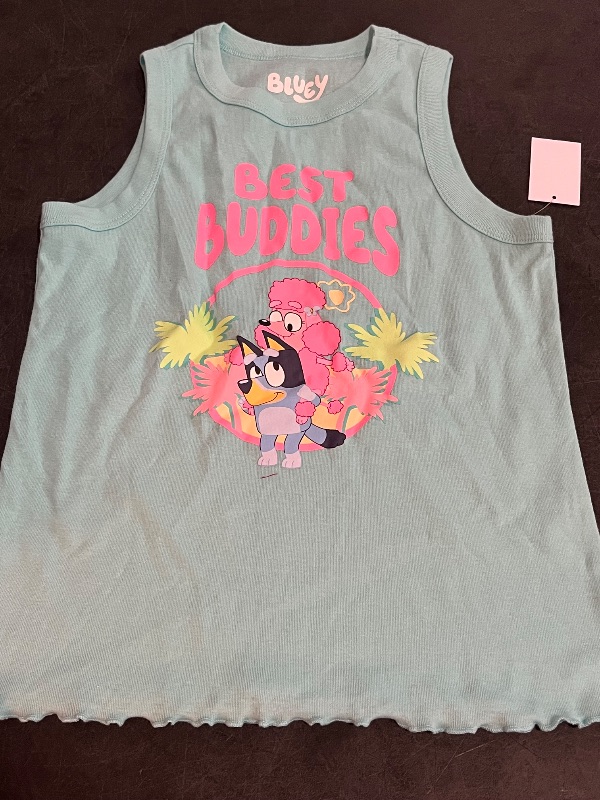 Photo 1 of (XL) Girls' Bluey Tank Top - Blue XL

