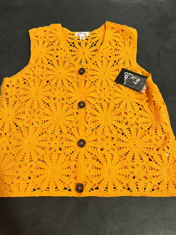 Photo 1 of (XL) Girls' Open Work Sweater Vest - Art Class™ Orange XL