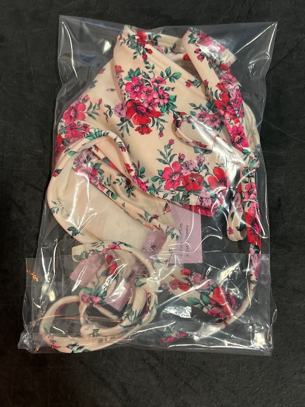 Photo 1 of (XXS) Women's Low-Rise Ultra High Leg Extra Cheeky Side-Tie Bikini Bottom - Wild Fable™ Pink/Red Floral Print XXS: Stretch, Botanical Pattern
