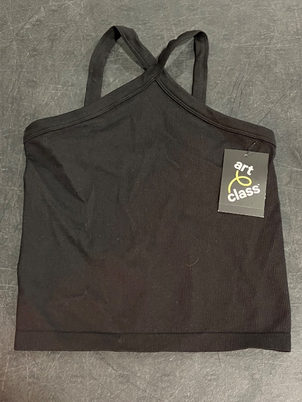 Photo 1 of (L) Girls' Halter Top - Art Class™ Black L: Ribbed Sleeveless Pullover, Lightweight
