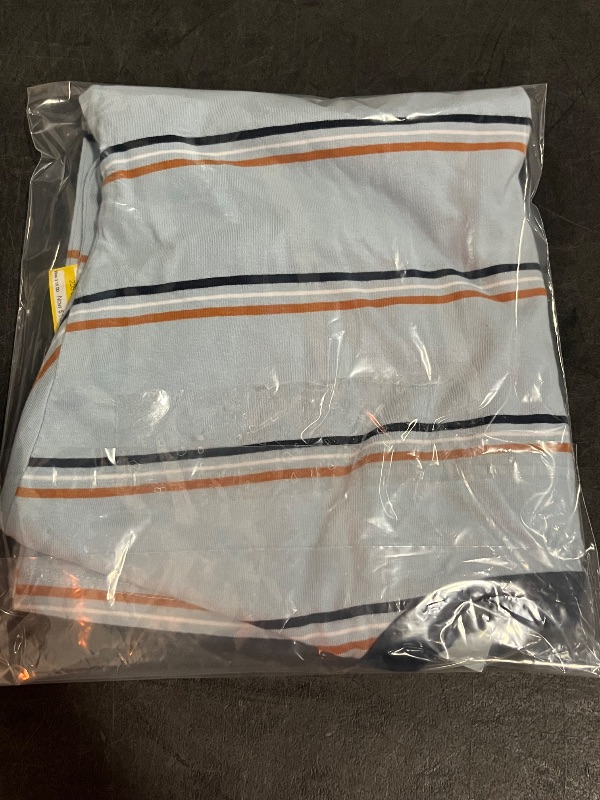 Photo 1 of (M) Boys' Short Sleeve Striped Oversized T-Shirt - Cat & Jack™ Light Blue M