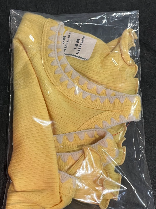Photo 1 of 18M Toddler Girls' Ribbed T-Shirt - Cat & Jack™ Yellow 18M
