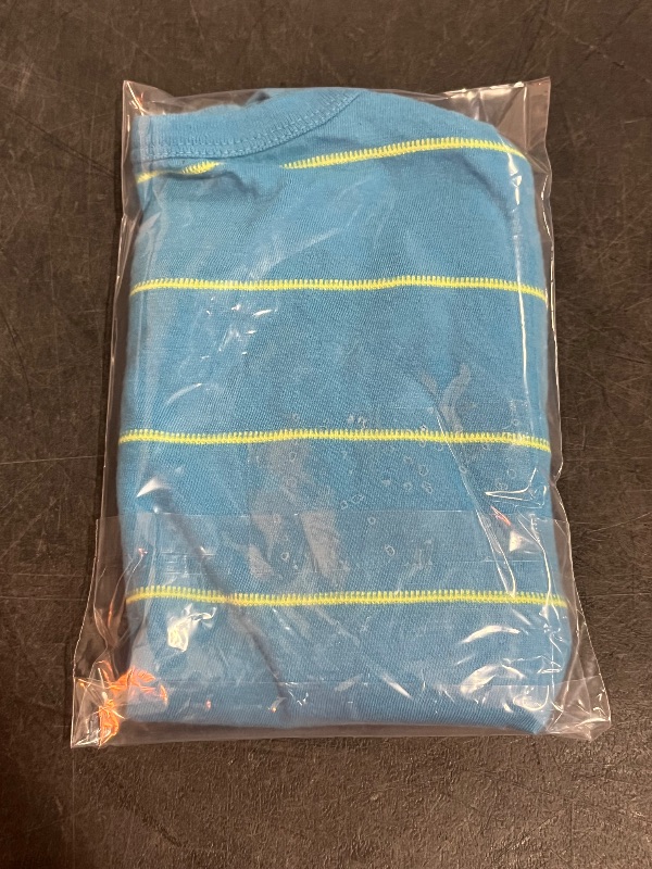 View 3 of (2T) Toddler Boys' Short Sleeve Striped Jacquard Oversized Shirt - Cat & Jack™ Blue 2T
