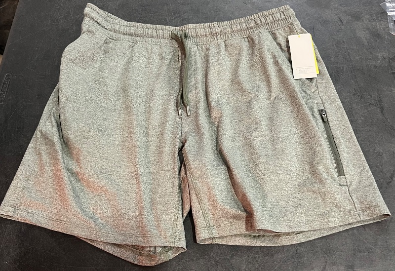 Photo 1 of (L) Men's 7" Soft Stretch Shorts - All in Motion™ Dark Olive Green L: Recycled Polyester, Spandex, UPF 50+
