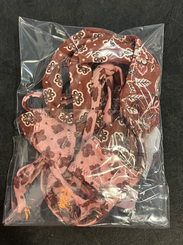 Photo 1 of (S) Women's Geo Print Reversible Tie-Front Triangle Bikini Top - Wild Fable™ Brown S