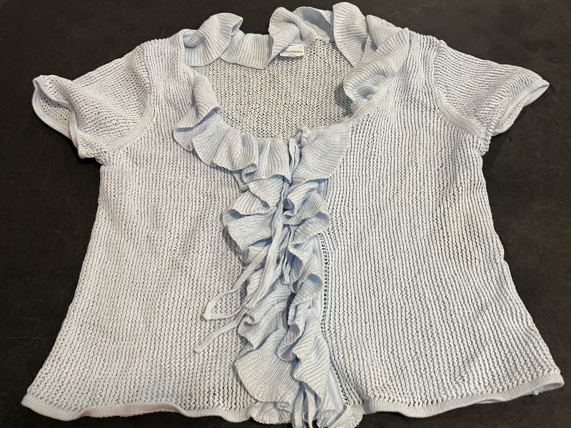 Photo 1 of (M) Women's Ruffle Tie Cardigan - Wild Fable™ Light Blue M
