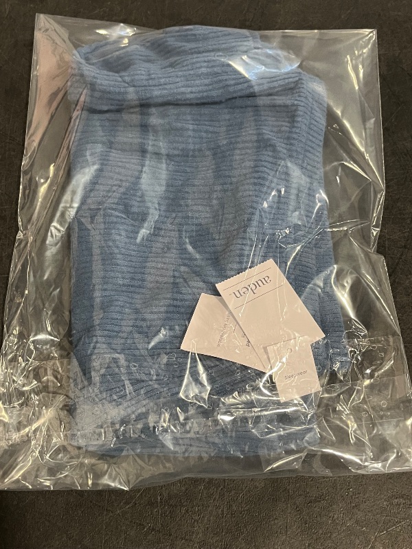 Photo 1 of (L) Women's Cozy Ribbed Shorts - Auden™ Blue L: Relaxed Fit, Mid Rise, Elastic Waistband
