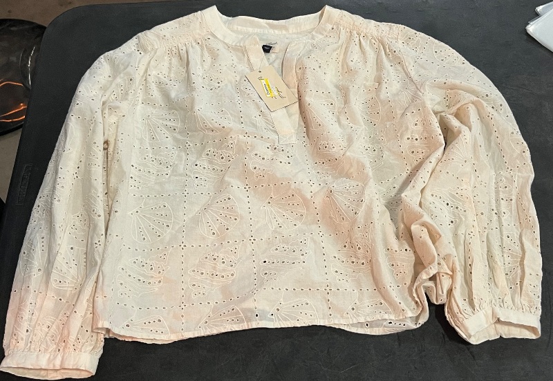 Photo 1 of (S) Women's Long Sleeve Popover Blouse - Universal Thread™ Cream S