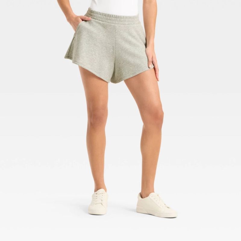 Photo 1 of (S) Women's 4" French Terry Flowy Shorts - All in Motion™ Heathered Gray S