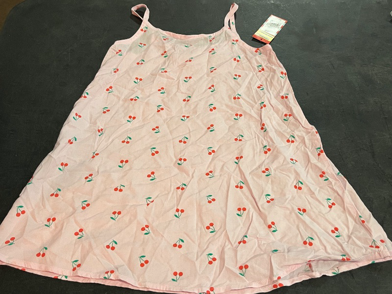 View 2 of (S) Girls' Short Sleeve Top and Slip Dress - Cat & Jack™ Light Pink/Black S: Botanical Pattern, Midweight Fabric, Machine Washable
