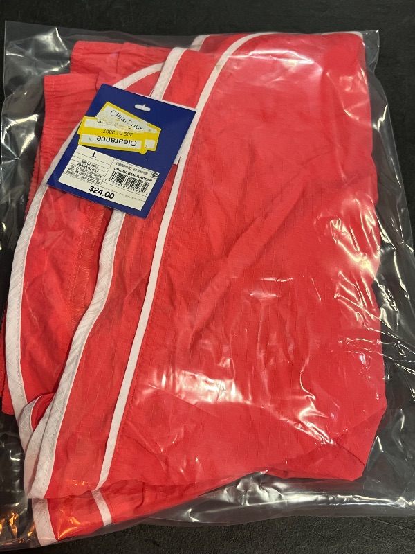 Photo 1 of (L) Women's Woven Mid-Rise Shorts - JoyLab™ Coral Orange L
