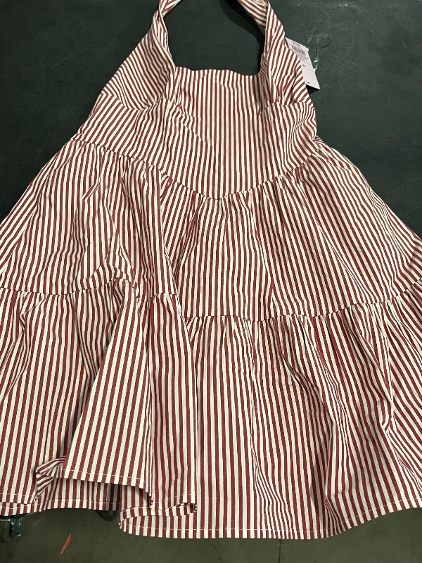 Photo 1 of (M) Women's Tiered Mini a-Line Dress - Wild Fable™ Red Striped M
