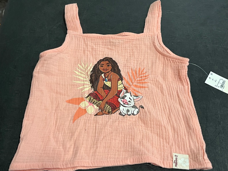 Photo 1 of (L) Girls' Moana Gauze Elevated Tank Top - Orange L
