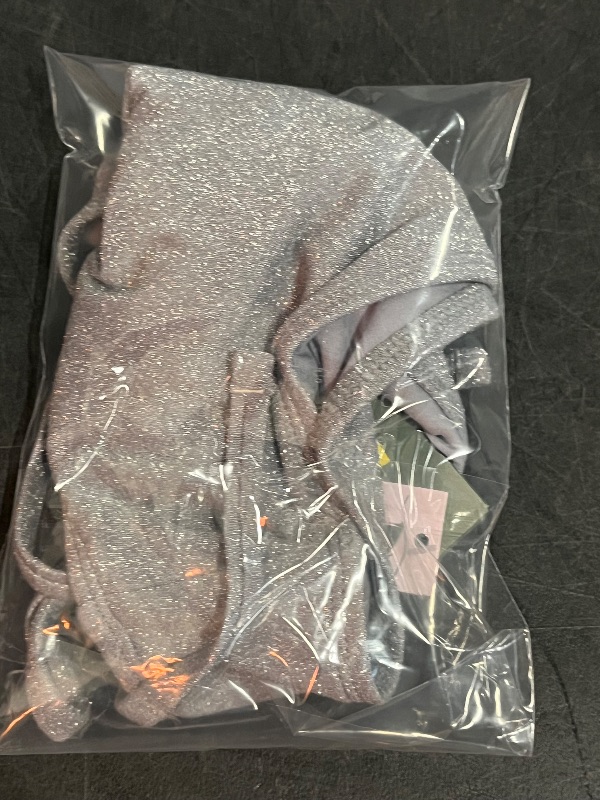 Photo 1 of (L) Women's Sparkle Low-Rise High Leg Cheeky Side-Tie Bikini Bottom - Wild Fable™ Silver L: Nylon Spandex Blend, Full Lining, Hand Wash