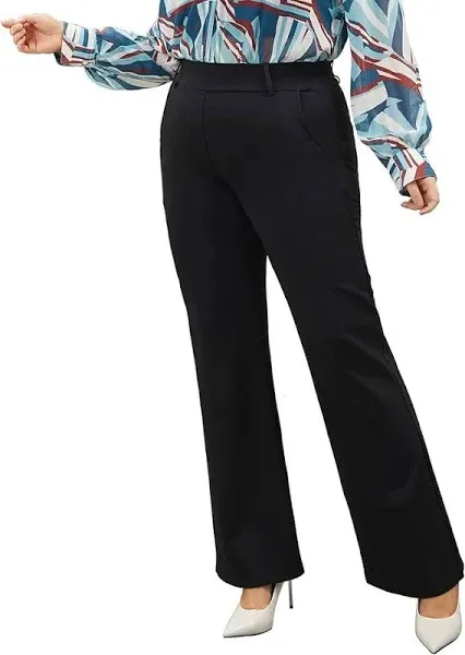 Photo 1 of DGD Plus Size Women's Wide-Leg Dress Pants 2xl