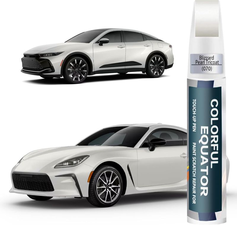 Photo 1 of 070 Blizzard Pearl Tricoat Touch Up Paint for Toyota, Car Paint Pen Scratch Repair Two-In-One Touch Up Paint, Premium Car Scratch Remover for Deep Scratches
