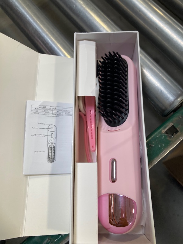Photo 1 of 2025 New Upgraded Cordless Hair Straightener Brush 300 Million Negative Ionic Portable Hair Straightener Comb for Women with 4 Temps Fast Heating MCH Ceramic Coating Smooth Frizz - Free Hair