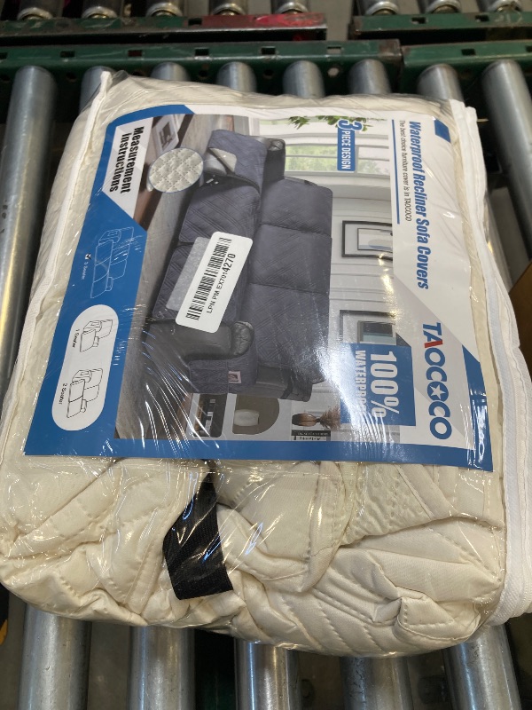 Photo 1 of TAOCOCO 100% Waterproof Recliner Sofa Cover, Non Slip Split Couch Covers for Reclining Couches with Elastic Straps, Washable Reclining Sofa Cover Furniture Protector for Kids Pets(3 Seater, )